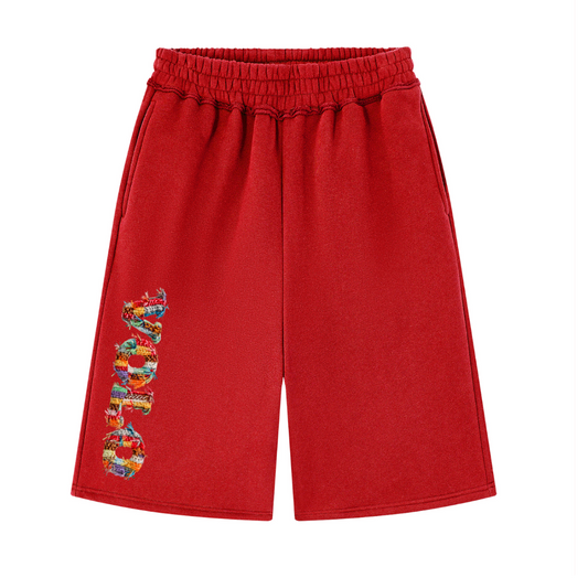 "Red" 3/4 Shorts
